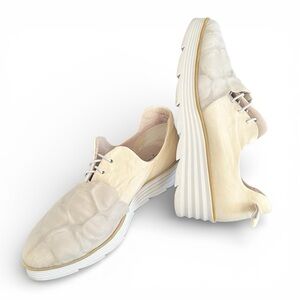 Avant Garde loafer leather PAPUCEI size EU 40 Us 9.5 white cream platform wedge